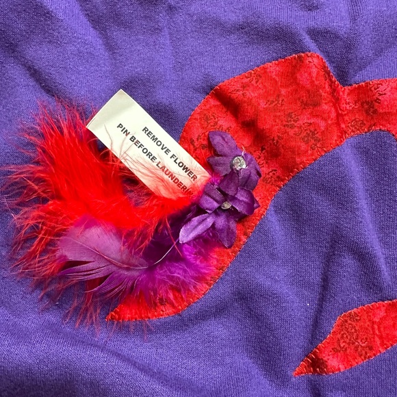 Red Hat Lady Red Hat Sweatshirt Long Sleeve Red and Purple 3x - Picture 9 of 12